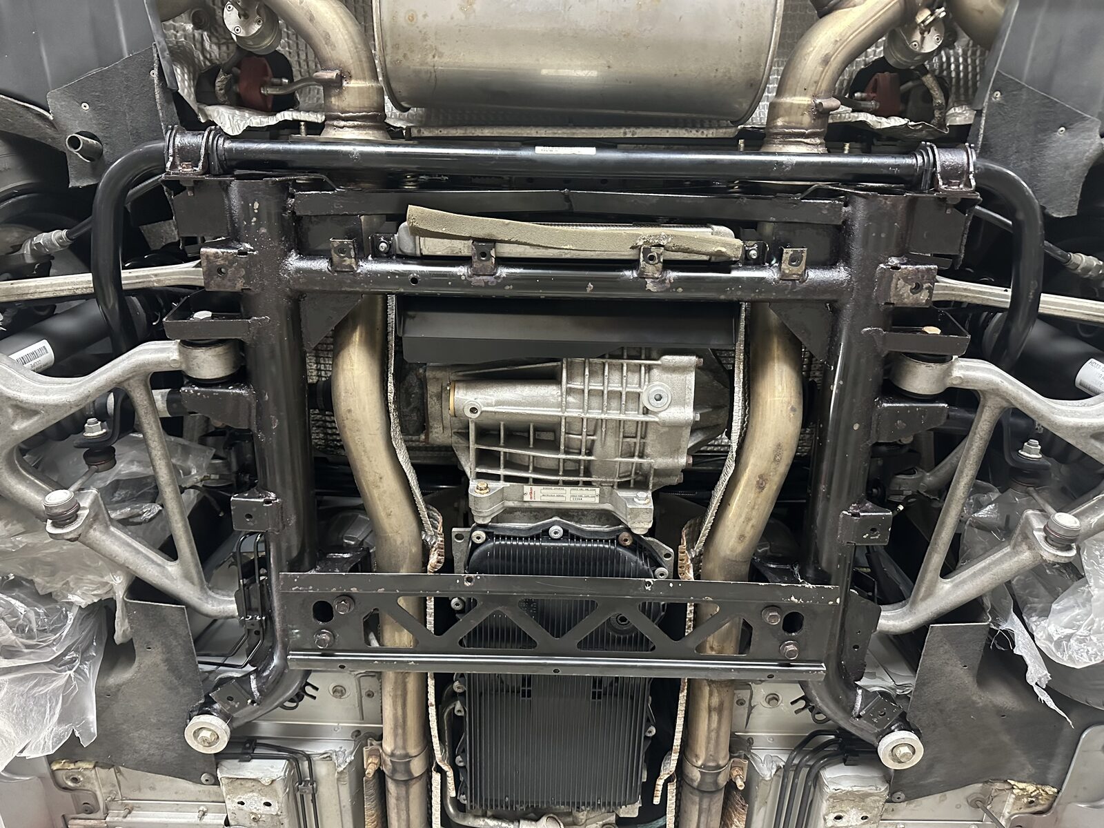 Blasted back – Dry ice blasting lifted the loose corrosion, dirt and failing coating without water, exposing the true condition of the steel before any treatment.