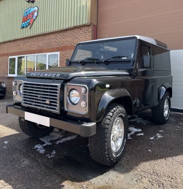 Land Rover Defender 90 at the IceBlastPro workshop