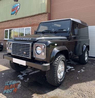 Land Rover Defender 90 at the IceBlastPro workshop