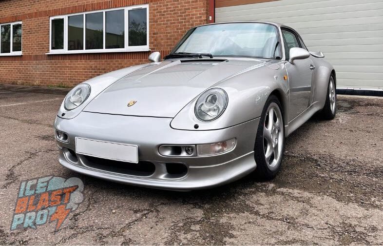 Porsche 911 outside the IceBlastPro workshop
