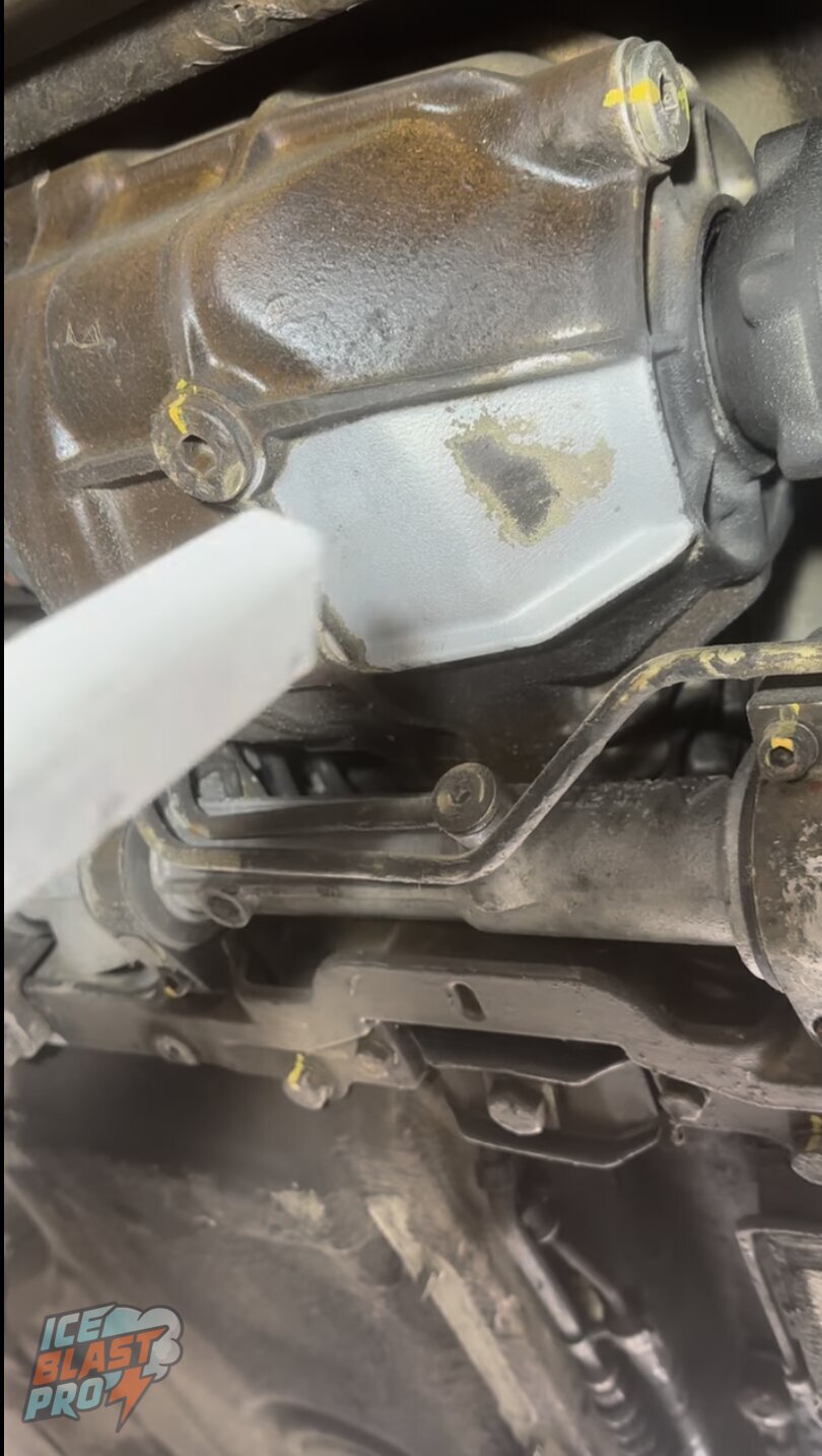 Clean metal returning – As the brown wax comes away, the original metal underneath is revealed clean and undamaged.